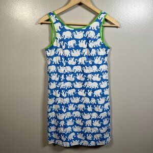 Lilly Pulitzer Cathy Shift Dress Size 0 Tusk in Sun Elephant Preppy Vacation
